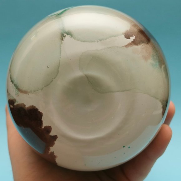 Vintage Contemporary Mottled Glass Vase | Franco of Italy Style | Marbled Vase - Picture 6 of 6